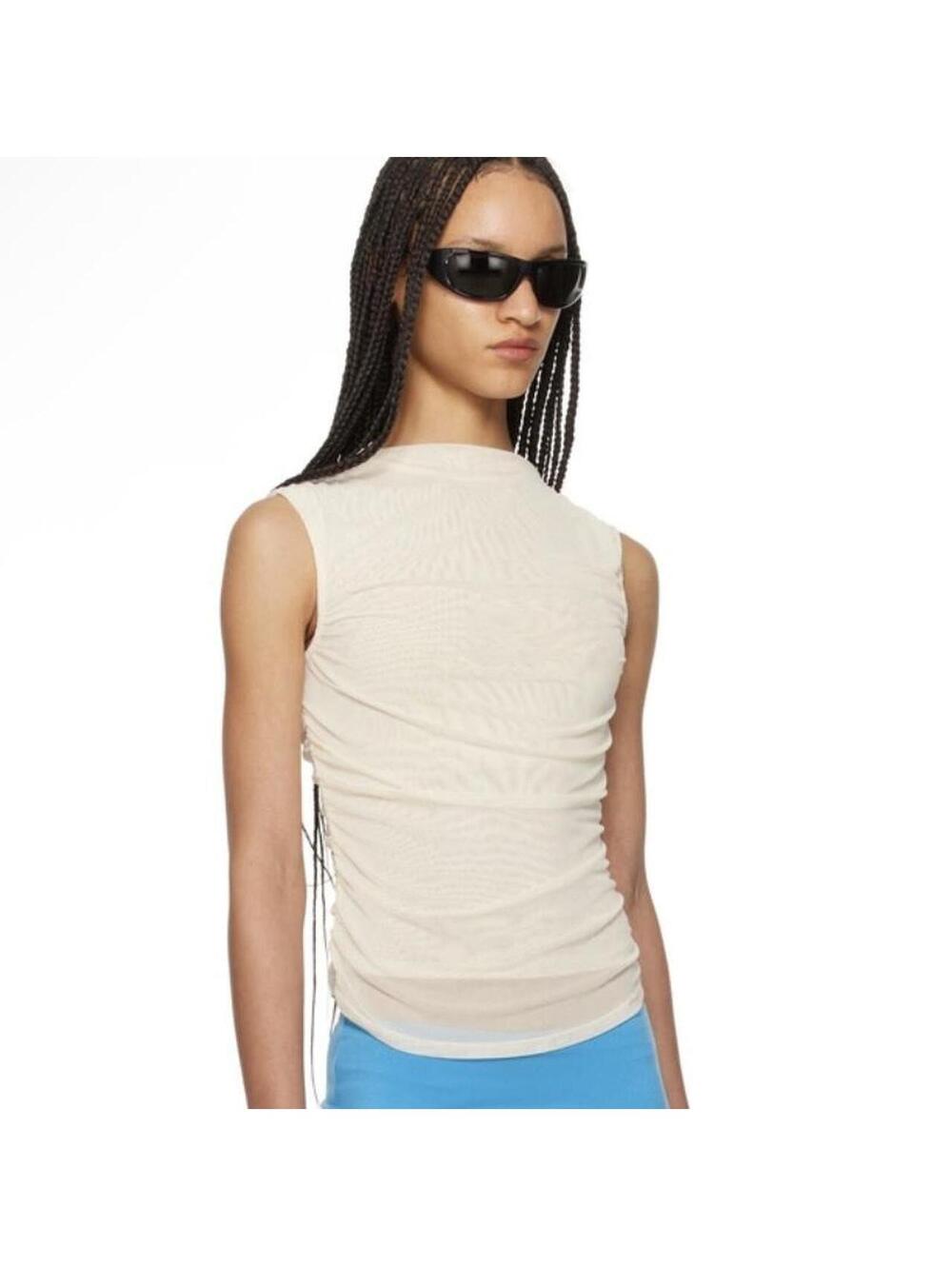 Miaou Cam Top White Sheer Mesh Sz. XXS NWT $195